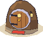 A little wooden burrow door